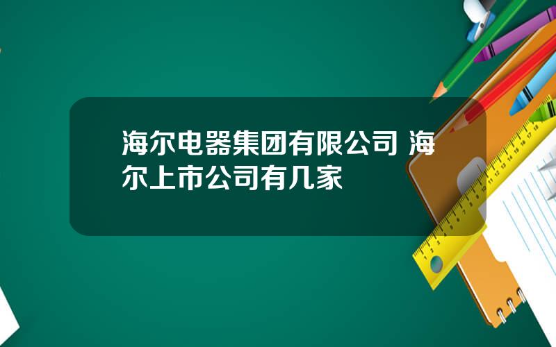 海尔电器集团有限公司 海尔上市公司有几家